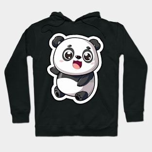 Exuberant Panda Buddy Sticker Hoodie